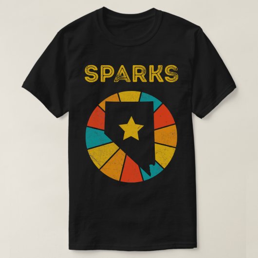 T-shirt Sparks Nevada Souvenir Vintage désaffecté 1 (Design devant)