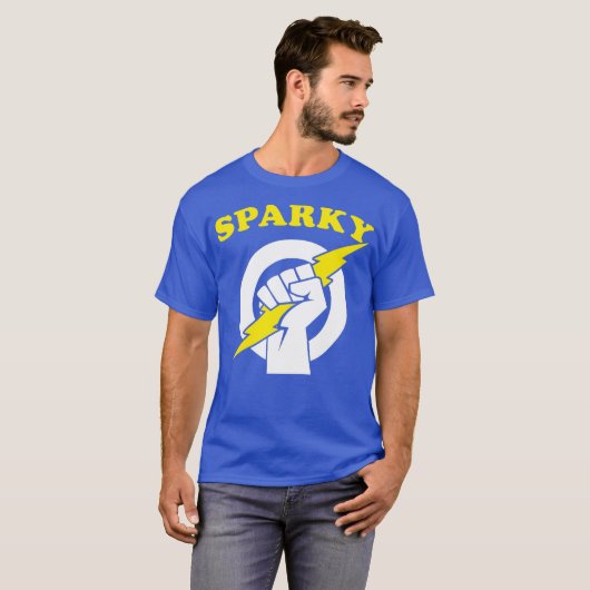 T-shirt Sparky drôle Electrician Sparky (Devant entier)