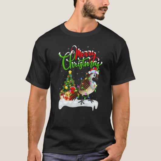 T-shirt Sparrow Bird Xmas Decorations Santa Sparrow Chris (Devant)