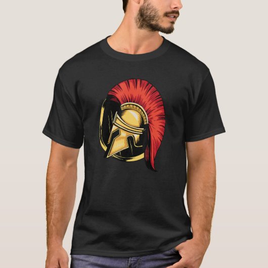 T-shirt Sparta Casque Guerrier Spartacus Spartan Molon Lab (Devant)