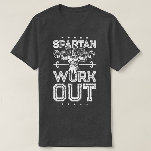 T-shirt Spartan Workout Lifting Weights Fitness Gym Sparta (Design devant)