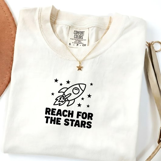 T-shirt spatial « Atteindre les étoiles » pour la