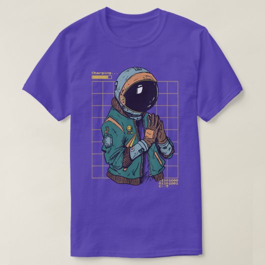 T-shirt spatial de l'astronaute cosmonaute (Design devant)