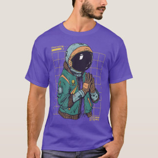 T-shirt spatial de l'astronaute cosmonaute