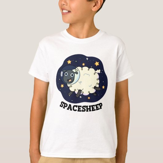 T-shirt Spatial Sheep Funny Astronaut Pun (Devant)