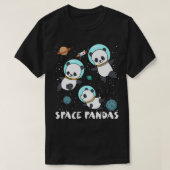 T-shirt Spatiale Pandas Drôle Astronaut Planet Voyage Tee (Design devant)