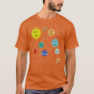 T-shirt Spatialiste Planètes mignonnes Système Solaire Ast