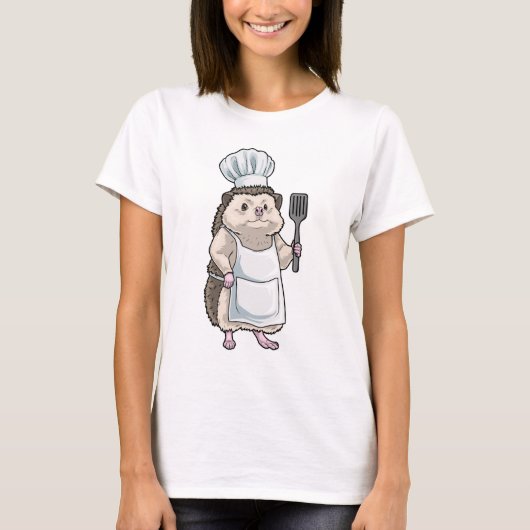 T-shirt Spatule de cuisine de hérisson de cuisson (Devant)