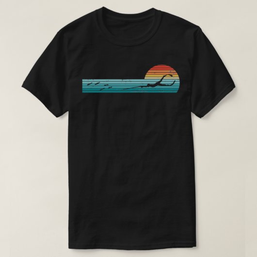 T-shirt Spearfishing Retro Vintage Sunset Gift (Design devant)