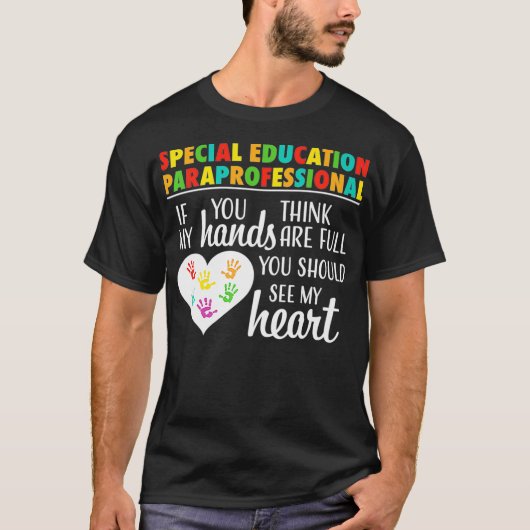 T-shirt Special Education Paraprofessional Cute Appreciati (Devant)