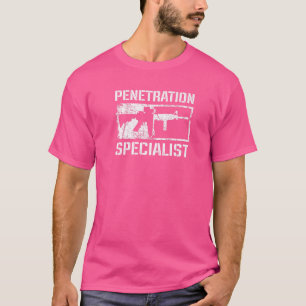 T-shirt Spécialiste de la pénétration Fusil Ar15 Hommes Bl