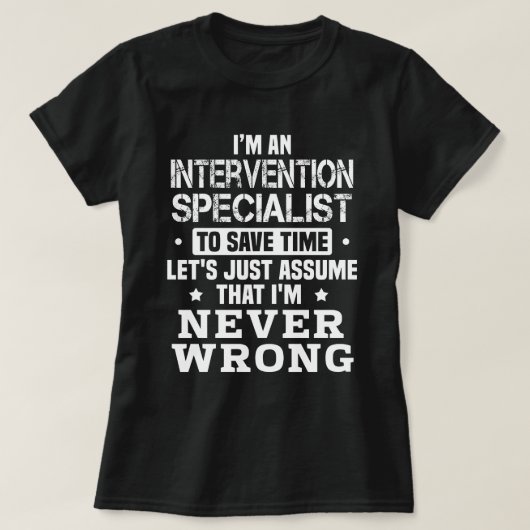 T-shirt Spécialiste de l'intervention (Design devant)