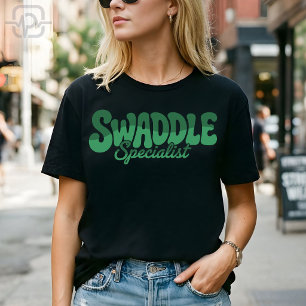 T-shirt Spécialiste d'emmaillotage Infirmière rétro en néo