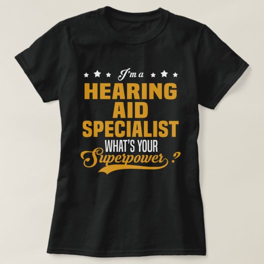 T-shirt Spécialiste des aides auditives (Design devant)