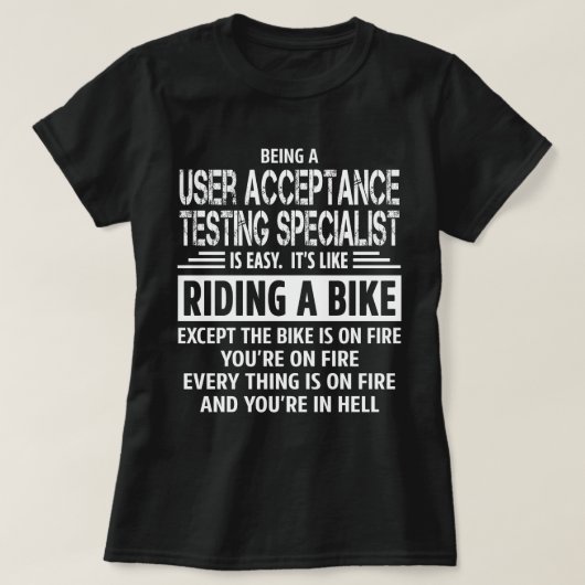 T-shirt Spécialiste des tests d'acceptation des utilisateu (Design devant)