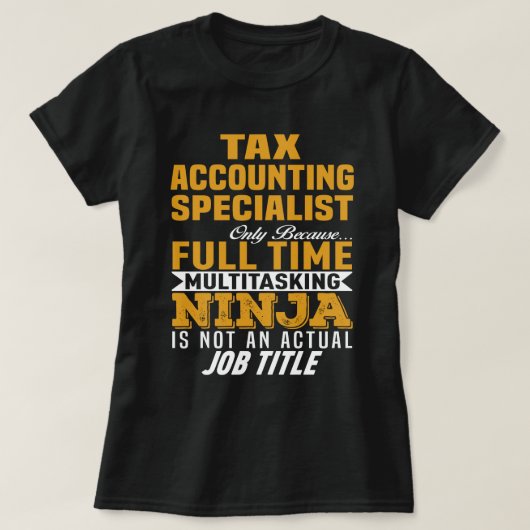 T-shirt Spécialiste en comptabilité fiscale (Design devant)
