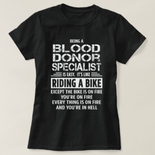 T-shirt Spécialiste en donneur de sang