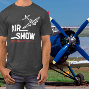 T-shirt SPECTACLE AÉRIEN B-17 Avion ancien de la Seconde G