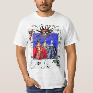 T-SHIRT SPECTACLE DE PUPPET ITALIENNE ANTIQUE, MASQUE DE M