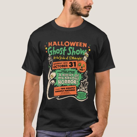 T-shirt Spectacle fantôme d'Halloween 1950 (Devant)