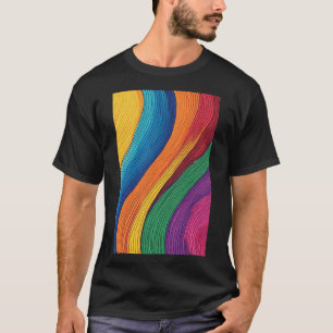 T-shirt Spectre de flux : Un arc-en-ciel Abstrait vibrant