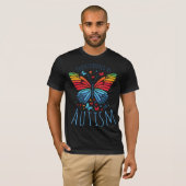 T-shirt Spectre du Papillon - Transformé par l'Autisme (Devant entier)