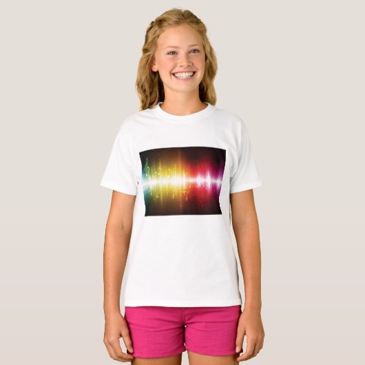 T-shirt Spectre musical Soundwave Vibrant Audio Visualizer (Devant entier)