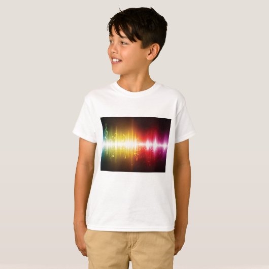 T-shirt Spectre musical Soundwave Vibrant Audio Visualizer (Devant entier)