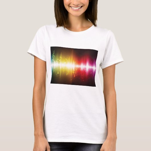 T-shirt Spectre musical Soundwave Vibrant Audio Visualizer (Devant)