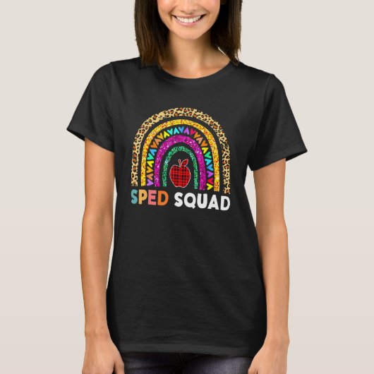 T-shirt Sped Crew Rainbow Special Education Teacher Back T (Devant)