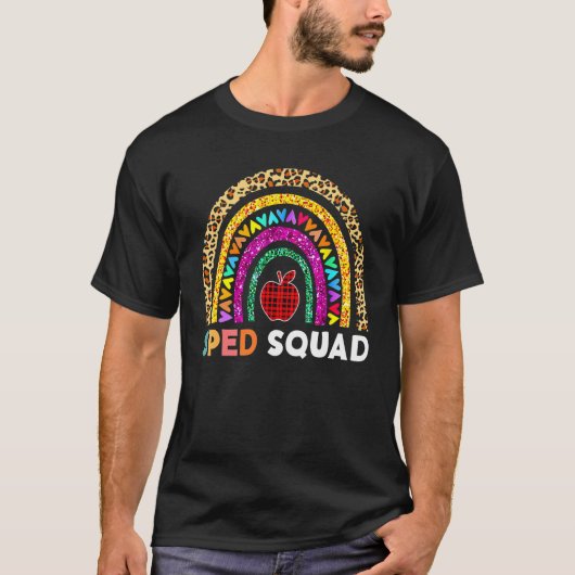 T-shirt Sped Crew Rainbow Special Education Teacher Back T (Devant)