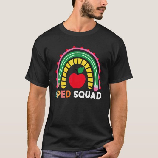 T-shirt Sped Crew Rainbow Special Education Teacher Back T (Devant)