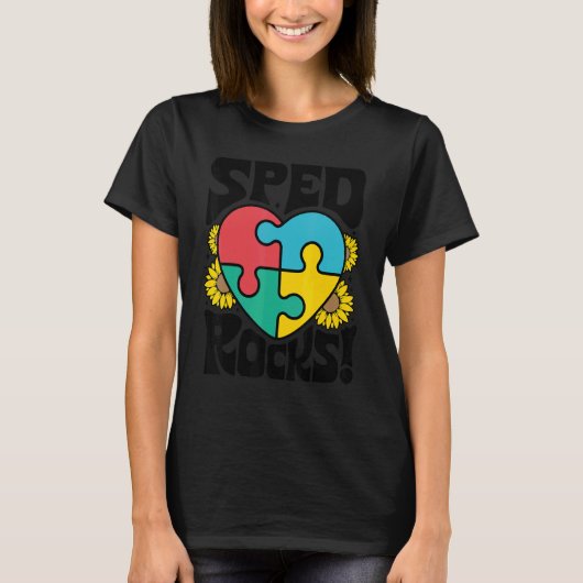 T-shirt SPED Rocks Special Education Teacher Speducator Wo (Devant)