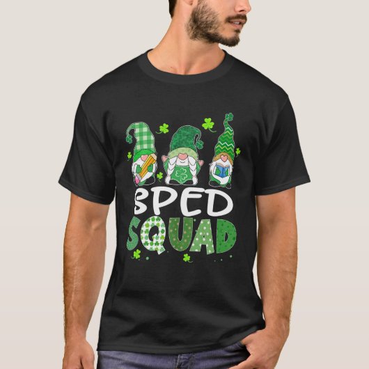 T-shirt SPED Squad Gnomies Jour de la Saint Patrick Enseig (Devant)