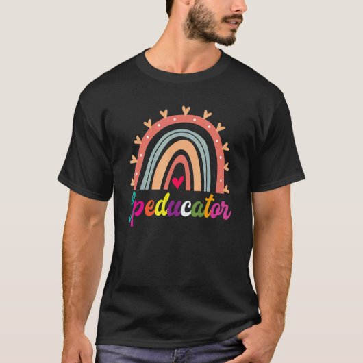 T-shirt Speducator Boho Rainbow Special Needs Teacher SPED (Devant)