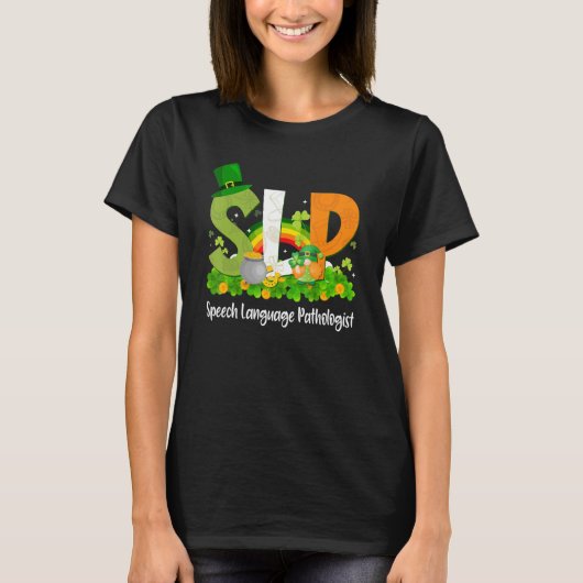 T-shirt Speech Language Pathologist St Patrick's Day SLP T (Devant)