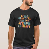 T-shirt Speech Language Pathologiste Rétro Speech Therapy (Devant)