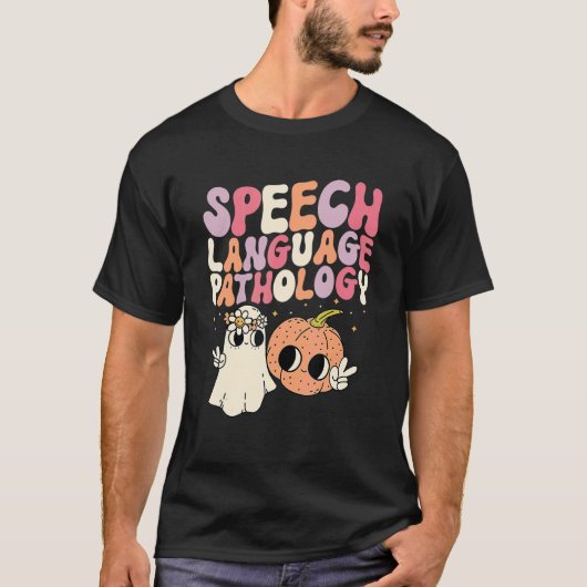 T-shirt Speech Language Pathology Retro Halloween Speech T (Devant)