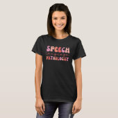 T-shirt Speech Therapy Retro Groovy Speech Language Pathol (Devant entier)