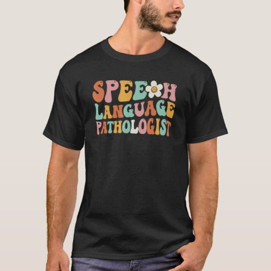 T-shirt Speech Therapy Retro Groovy Speech Language Pathol (Devant)