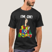 T-shirt Speed Cubing I'm Ok Math Cube Puzzle Solve Christm (Devant)