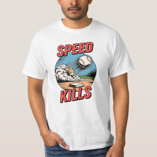 T-shirt Speed Kills Baseball Fastball Explosion (Devant)