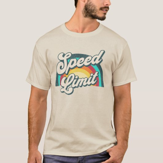 T-shirt Speed Limit Retro Rainbow Concert Tee (2025) (Devant)