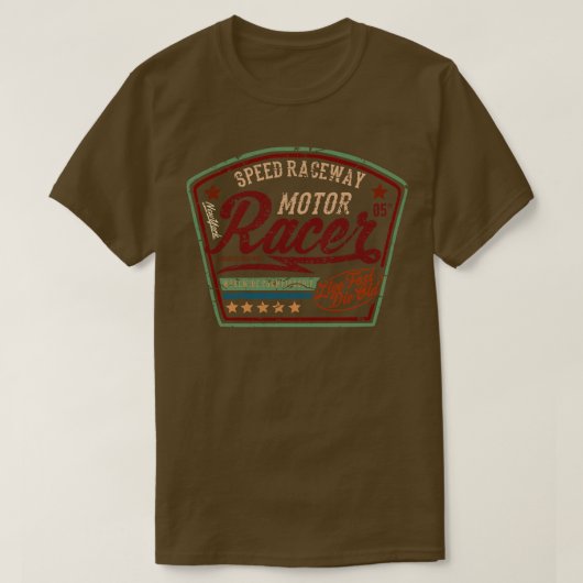 T-shirt Speed Raceway Custom Racer motos (Design devant)