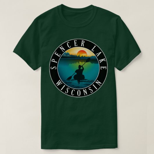 T-shirt Spencer Lake Wisconsin Kayaking (Design devant)