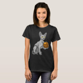 T-shirt Sphinx Chat Joueur de basket-ball (Devant entier)