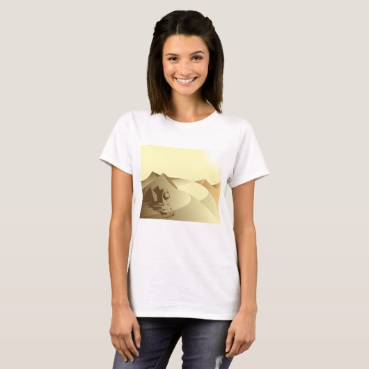T-shirt Sphinx Dans Le Désert (Devant entier)