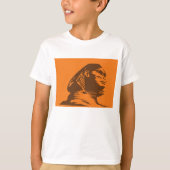 T-shirt Sphinx Égyptien Ancien Gras Orange Et Brown (Devant)