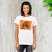 T-shirt Sphinx Égyptien Ancien Gras Orange Et Brown