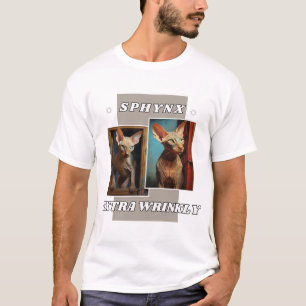 T-shirt Sphynx chat extra ridée